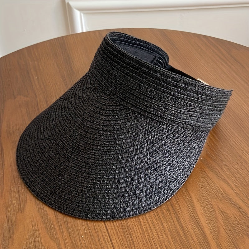 Women's Sun Visor Hat with Oversized Brim | Packable UV Protection Cap for Beach, Golf & Outdoor | Breathable Non-Stretch Headband | Thomler