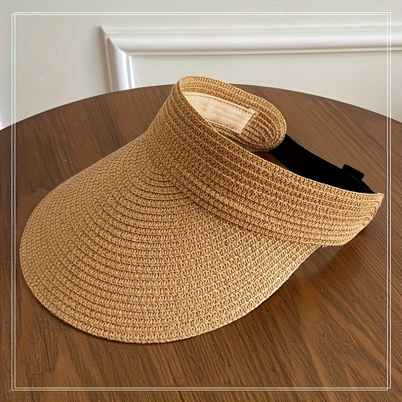 Women's Sun Visor Hat with Oversized Brim | Packable UV Protection Cap for Beach, Golf & Outdoor | Breathable Non-Stretch Headband | Thomler