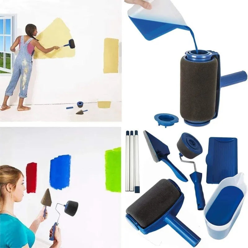 Zelfvoedende muurroller met intern verfreservoir voor snel, druipvrij schilderen van kamers, plafonds & grote oppervlakken | Thomler