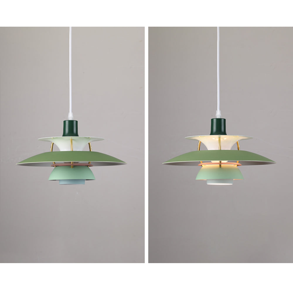 Tiered Metal Ceiling Fixture E27 Socket Mid-Century Style for Kitchen Island Dining Room Breakfast Nook Entryway Adjustable Hanging Light | Thomler