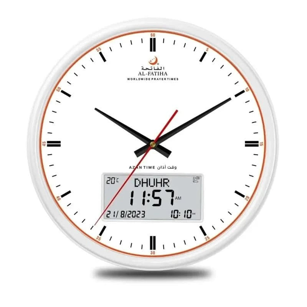 Reloj de oración digital automático con doble pantalla y sonidos de Adhan