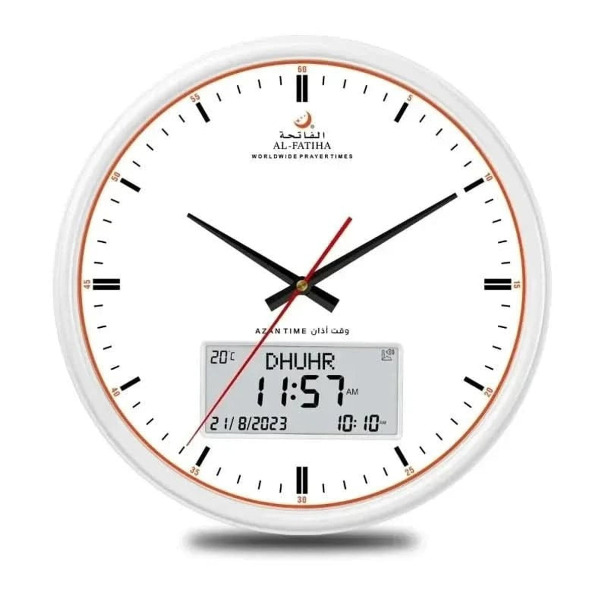 Reloj de oración digital automático con doble pantalla y sonidos de Adhan