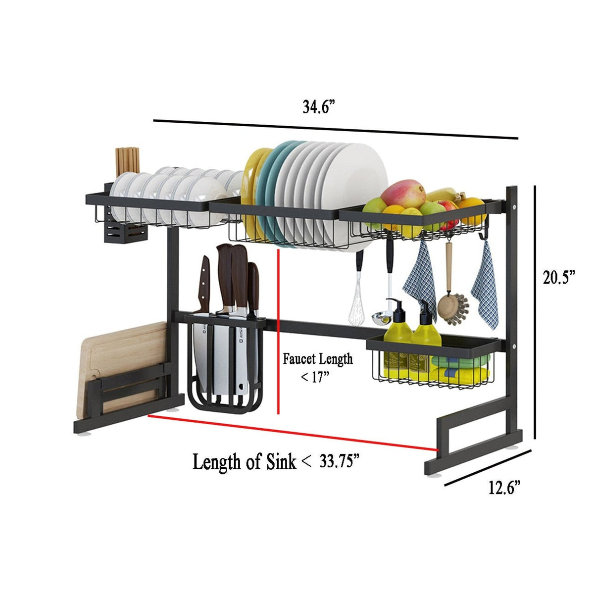Escurridor de platos de 34.6"