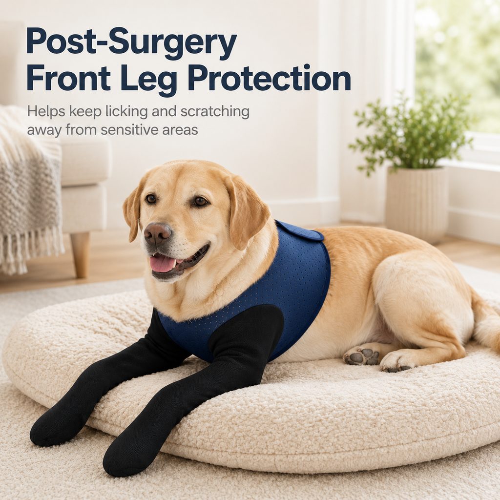 Fundas de recuperación para patas delanteras para perros: protección antilamido sin cono para postoperatorios, rascado y patas delanteras sensibles