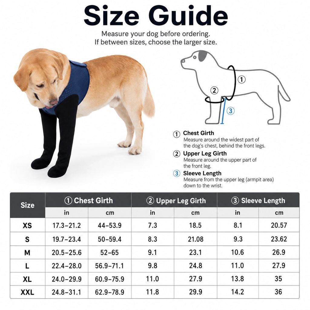 Fundas de recuperación para patas delanteras para perros: protección antilamido sin cono para postoperatorios, rascado y patas delanteras sensibles