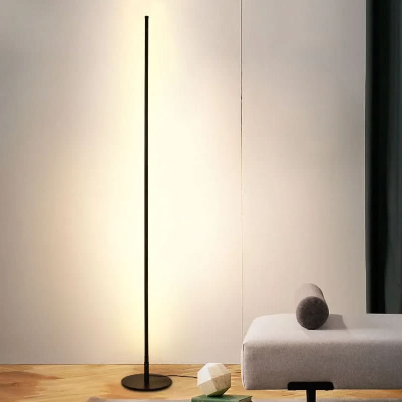 Lámpara de pie LED regulable de 63 pulgadas de altura, luz blanca cálida, lámpara de lectura de pie de metal para dormitorio, oficina, iluminación de esquina, moderna, ahorradora de espacio en forma de U | Thomler