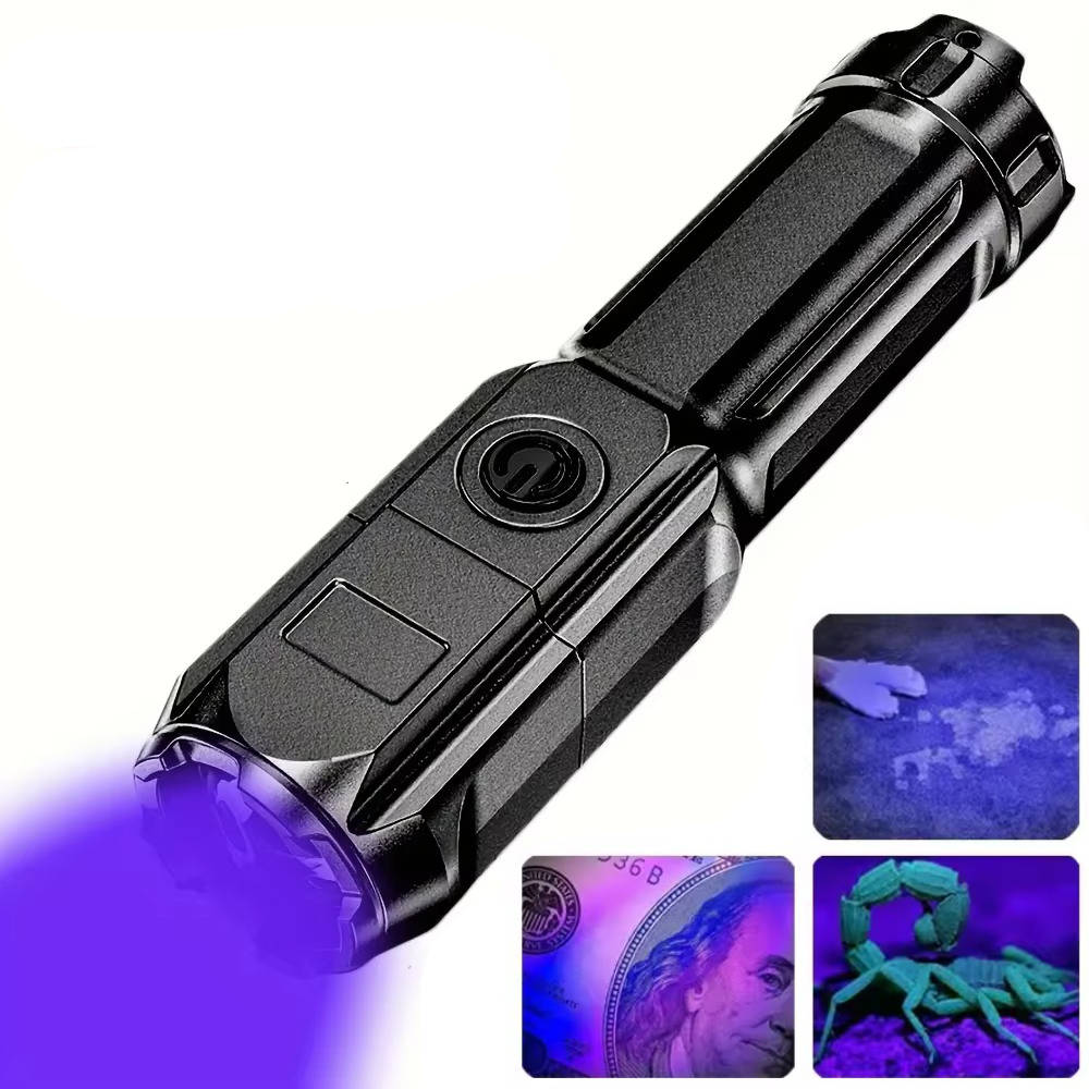 Oplaadbare uv-zaklamp, zoombare