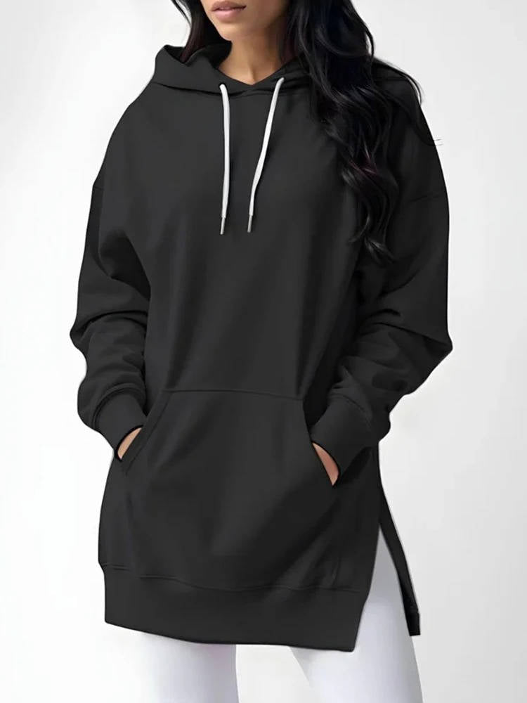 Oversized hoodie-jurk