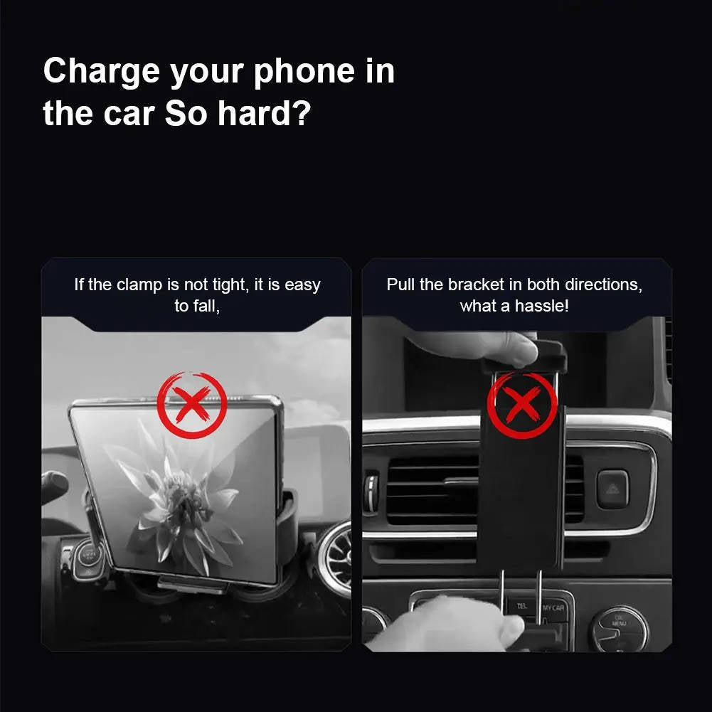 Autotelefoonhouder met draadloos snelladen en gemotoriseerde arm
