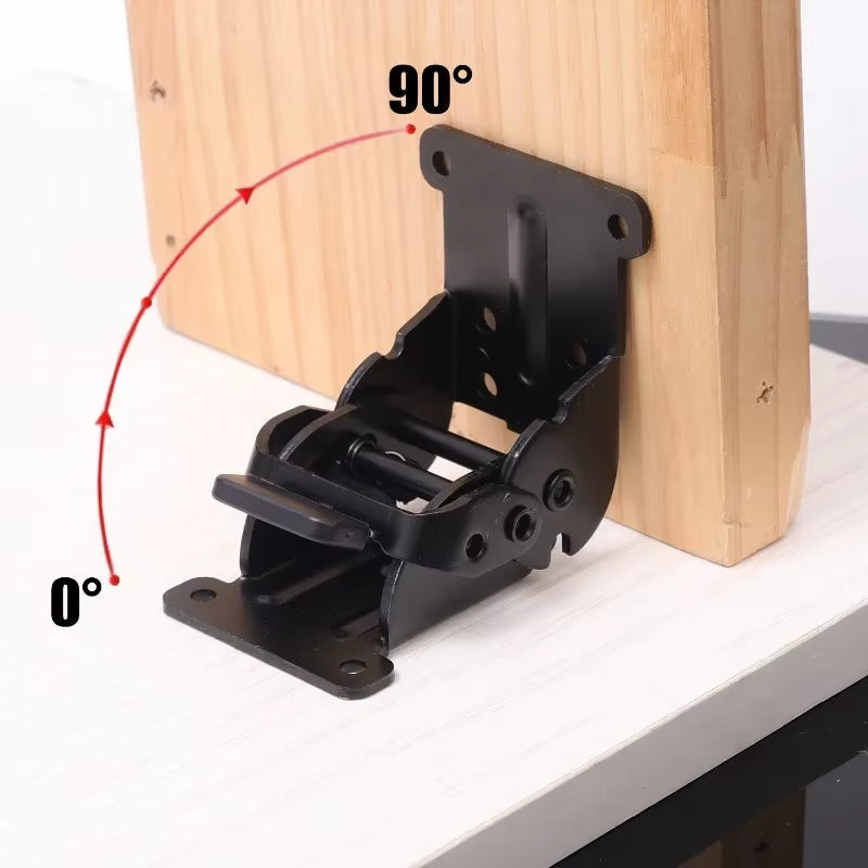 Heavy-Duty Folding Table Bracket Set — Self-Locking Steel Support Legs for Workbenches, RV Furniture, Drop-Leaf Dining Tables, Collapsible B | Thomler