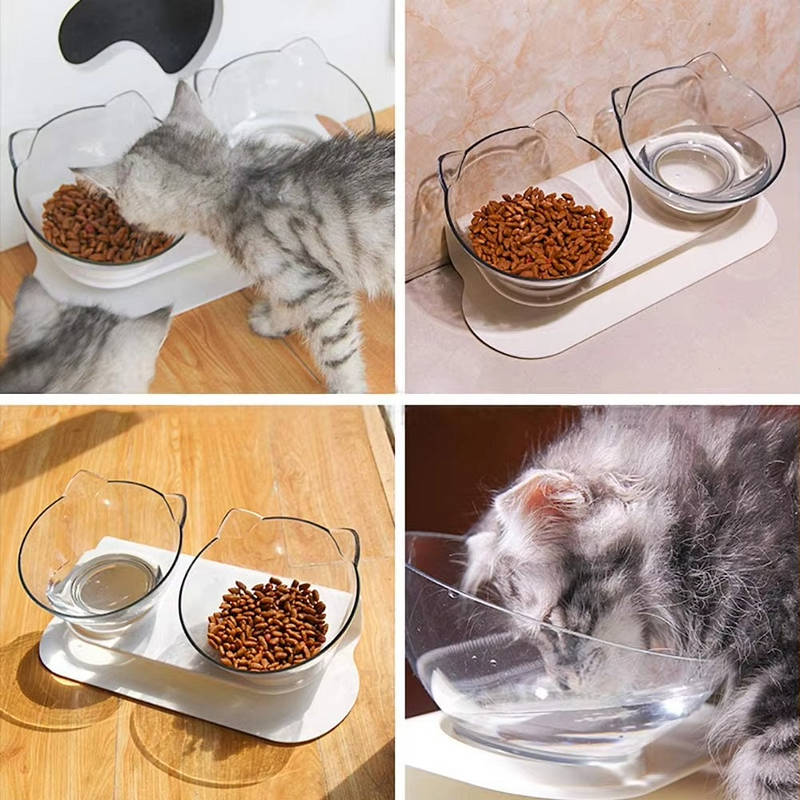 Anti-braak kattenbak verhoogd, orthopedische voerbak voor katten vermindert braken gezond eten