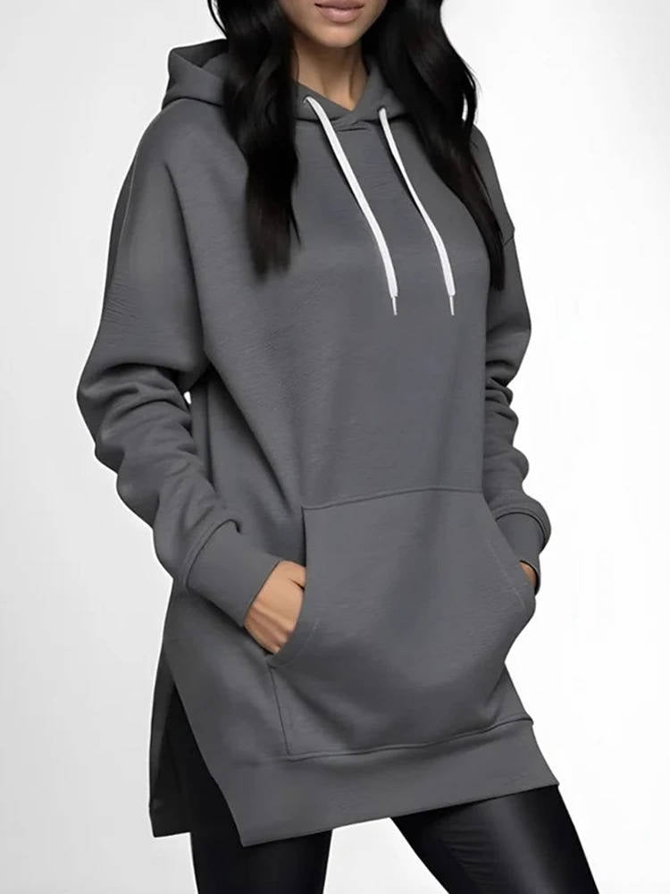 Oversized hoodie-jurk