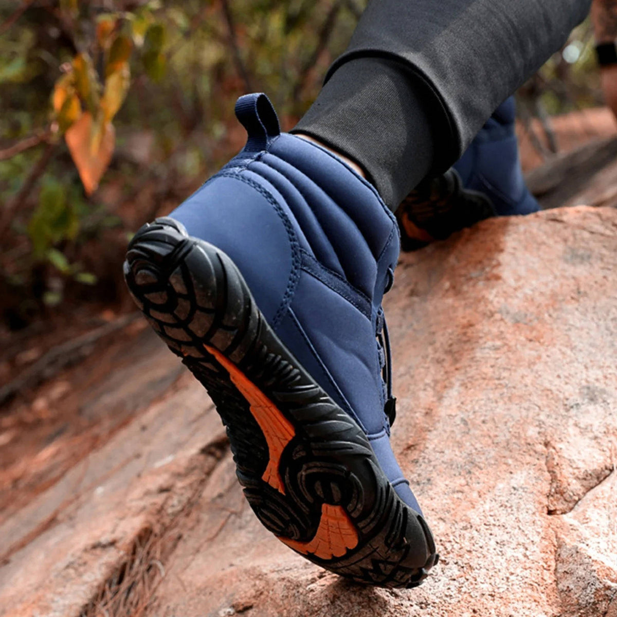 Waterdichte en sneeuwdichte winter-barefoot schoenen met warme fleecevoering