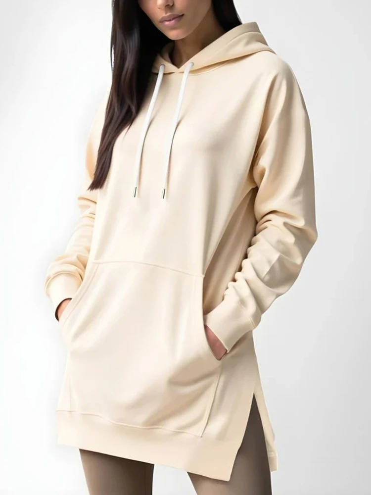 Oversized hoodie-jurk