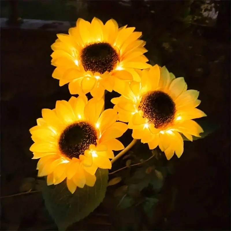 Buiten zonne-energie zonnebloemlamp
