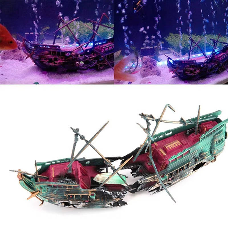 Grote aquariumdecoraties - Boot