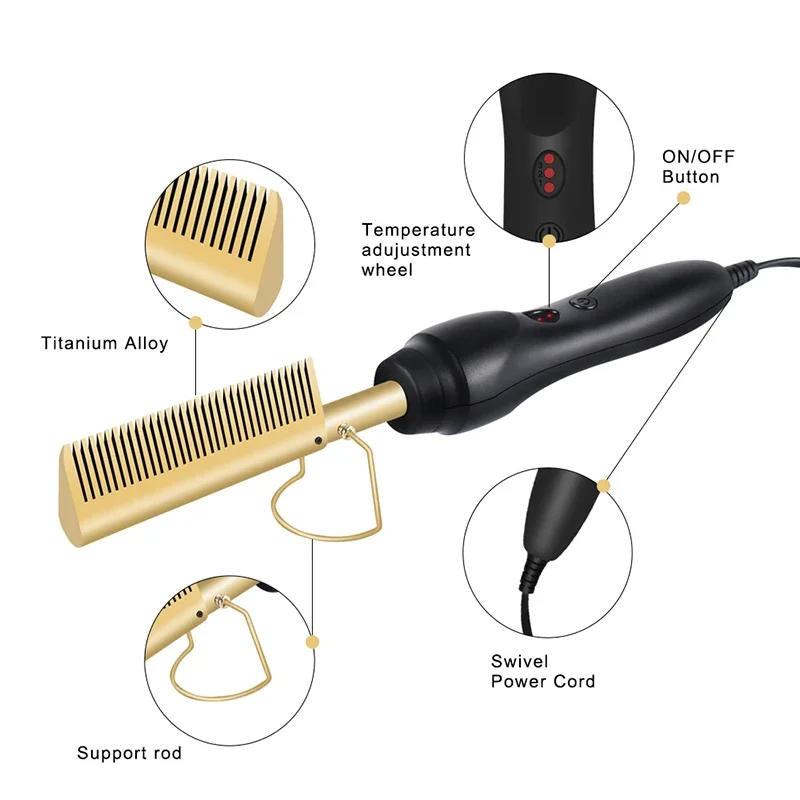 Hot Comb For Black Hair Thick And Coarse Hair