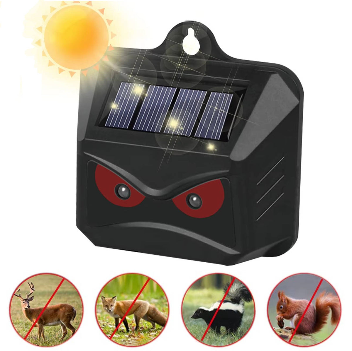 2 Repelentes de Animales Ultrasónicos Solares