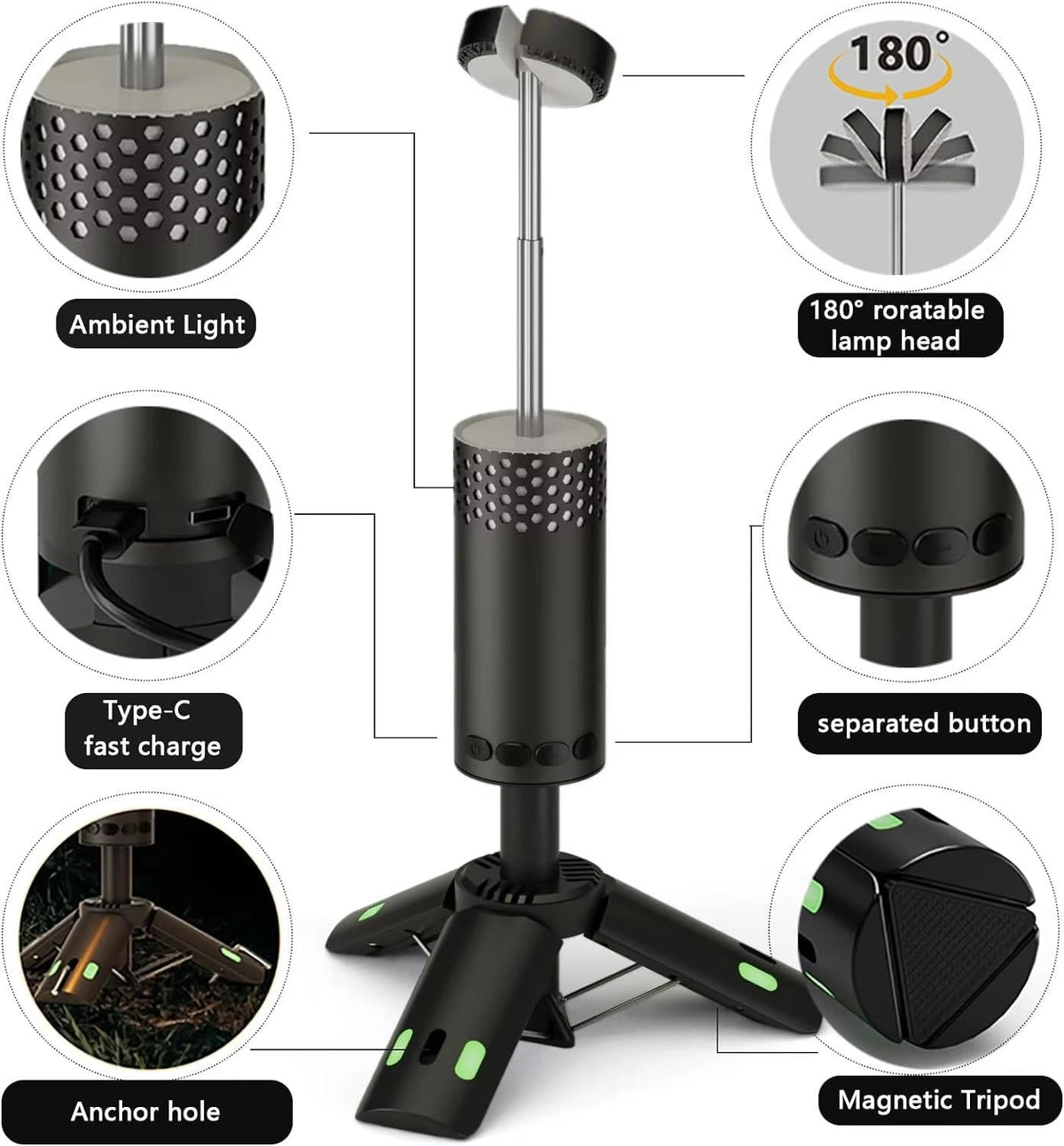 Oplaadbare campinglampen
