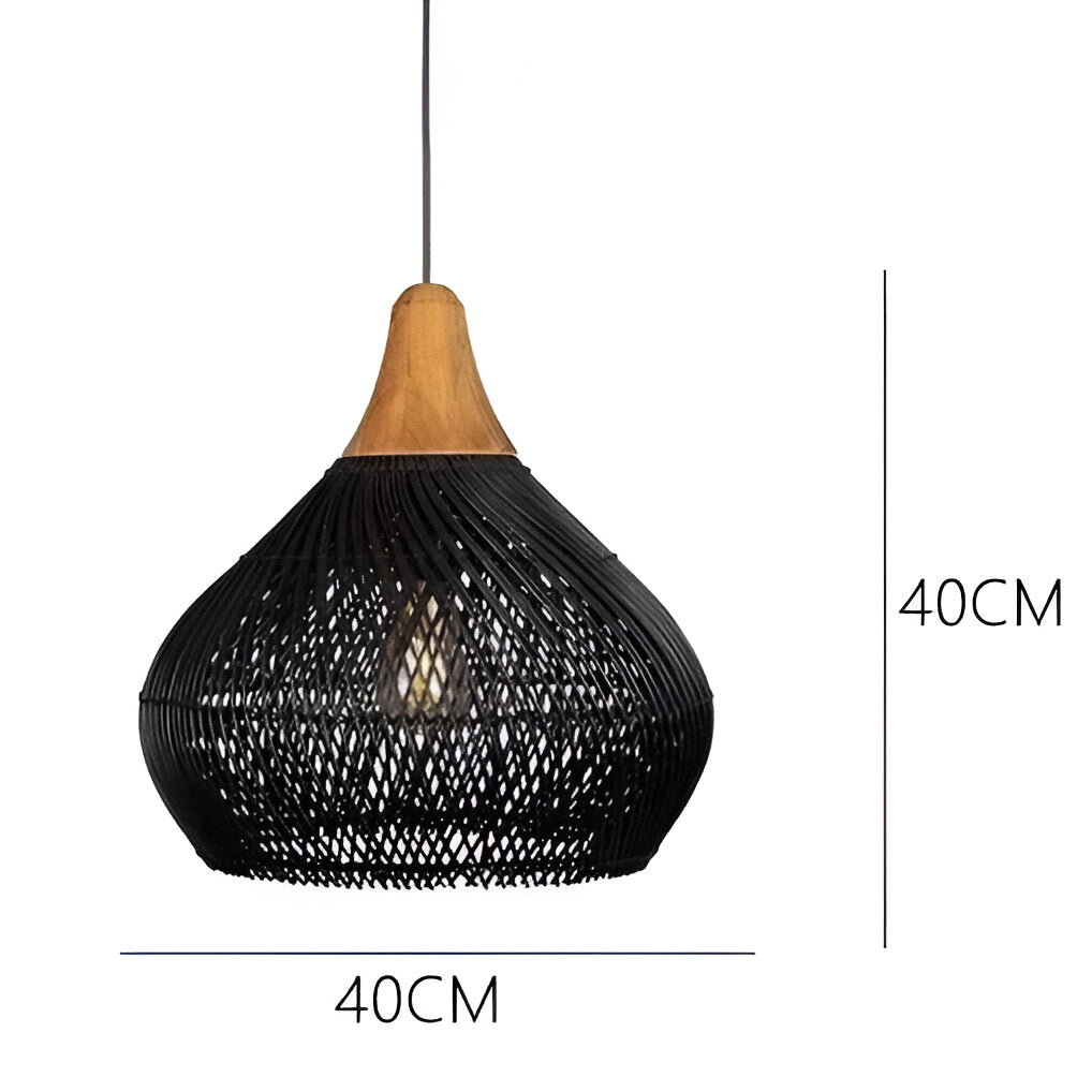Woven Wicker Ceiling Light 20 in Natural Fiber Shade for Kitchen Island Dining Room Overhead Boho Farmhouse Organic Texture Rope Hanging Fix | Thomler