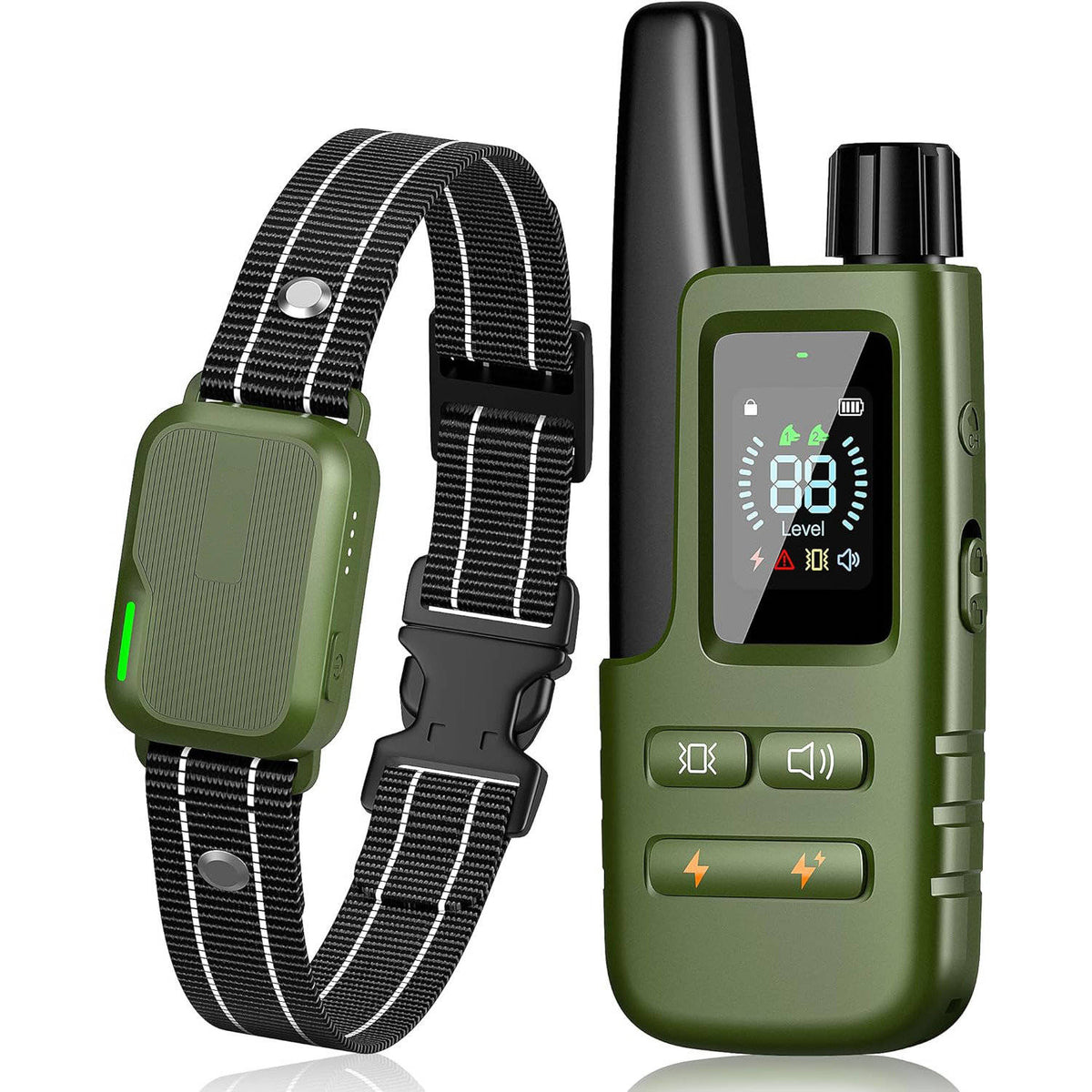 Hundetrainingshalsband mit Fernbedienung, 1000m Reichweite, verstellbares Halsband für Hunde von 4,5 bis 54 kg
