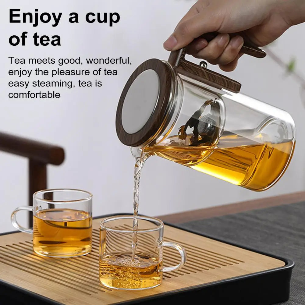 Tetera de cristal con separación de agua