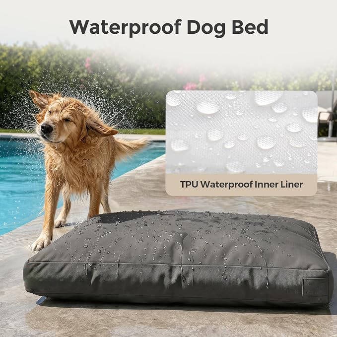 Cama para perro indestructible y duradera de 42 pulgadas para masticadores agresivos, tapete para jaula impermeable a prueba de mordeduras