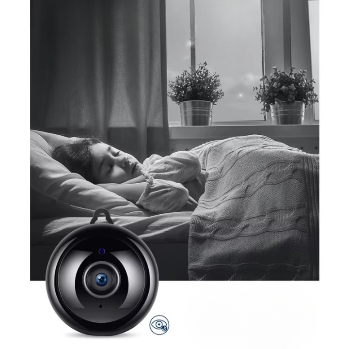 Compact Wireless Security Camera 1080p HD Video Day Night Vision Motion Detection Magnetic Mount No Drilling Smart Home Monitoring | Thomler