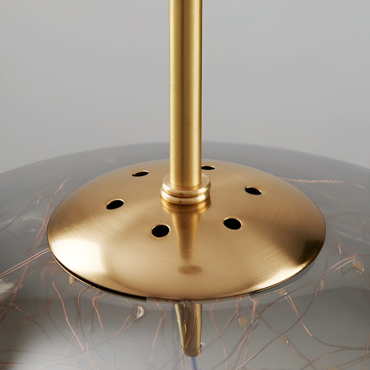 Glass Hanging Fixture with Adjustable Cord for Dining Table & Kitchen Island | Modern Suspended Light in Amber or Gray | Oval Sphere Capsule | Thomler
