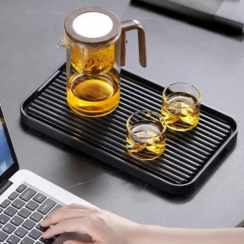 Tetera de cristal con separación de agua