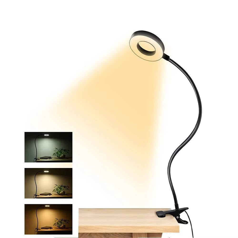 Klembare bureaulamp 360° flexibel oogvriendelijk