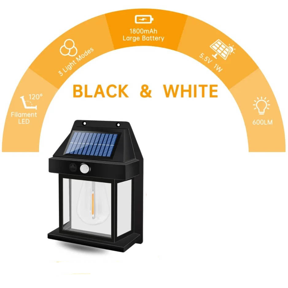 2 lámparas solares de pared para exterior