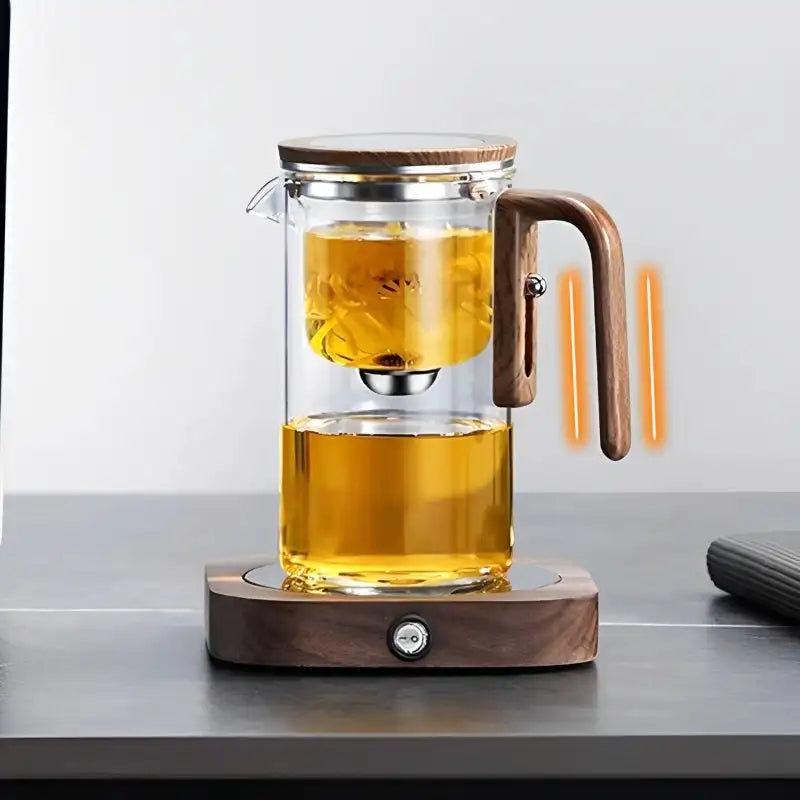 Tetera de cristal con separación de agua