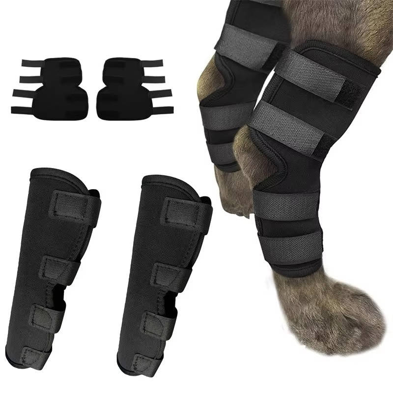 Soporte de tobillo para perro con compresión de neopreno y bandas reflectantes