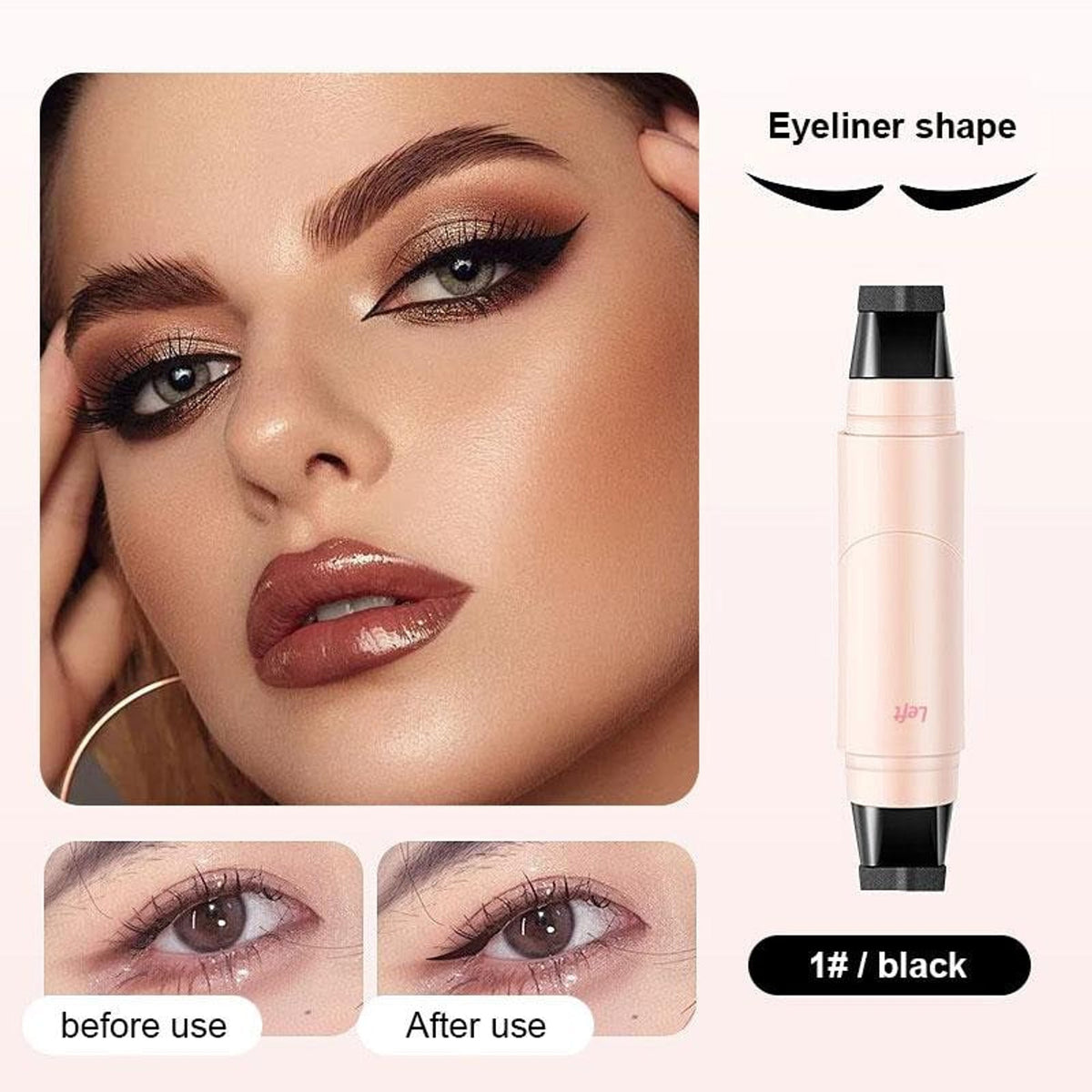Delineador de ojos de doble punta para un cat-eye sin esfuerzo y un delineado perfecto en segundos
