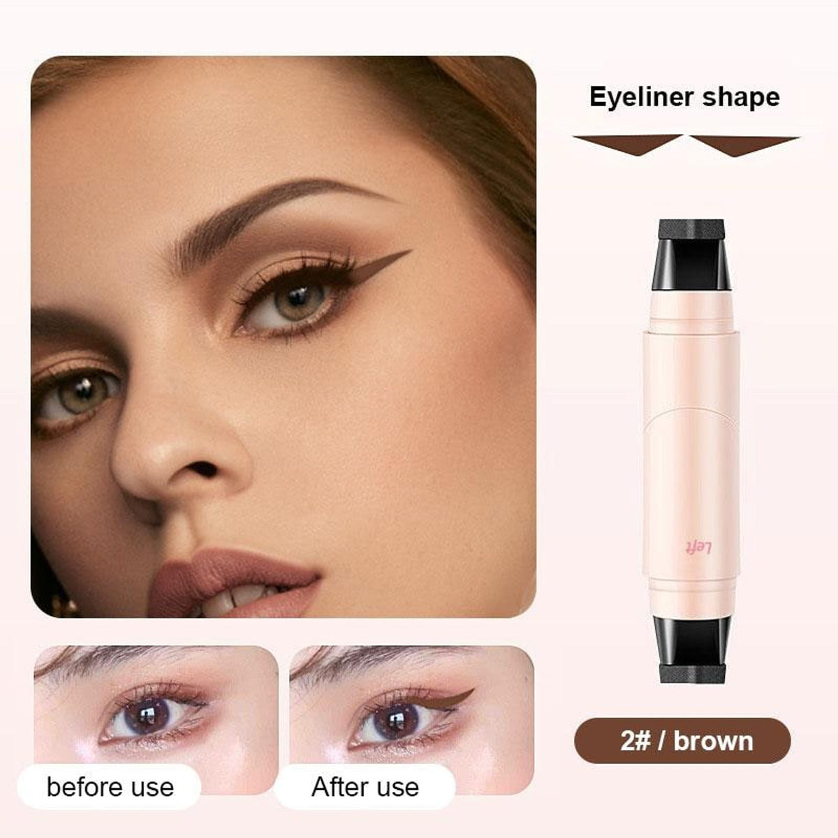 Delineador de ojos de doble punta para un cat-eye sin esfuerzo y un delineado perfecto en segundos