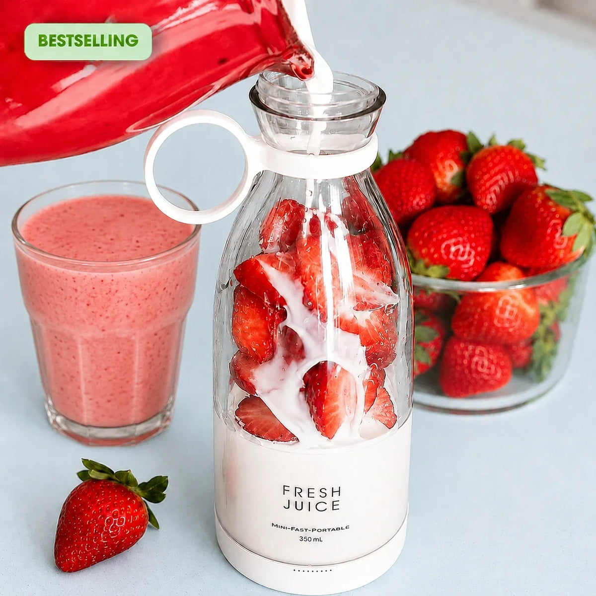 Vaso licuador portátil recargable por USB, licuadora personal para batidos, smoothies y bebidas de fruta fresca, mini licuadora para llevar | Thomler