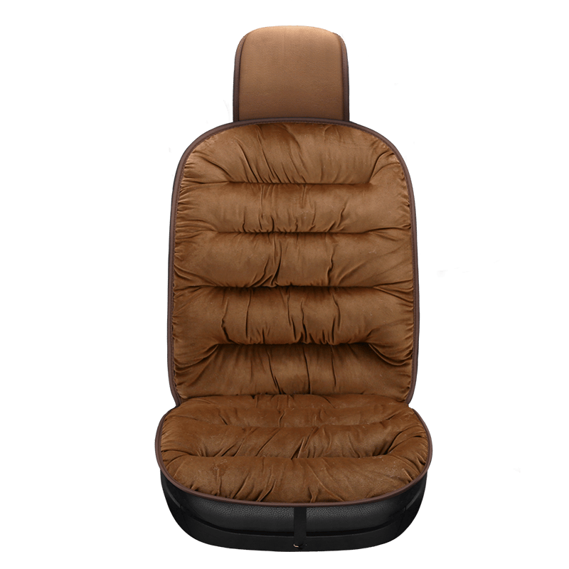 Pluche gewatteerde autostoelhoes met hoofdsteunbeschermer Grijs Beige Koffie Zwart voor voorstoelen SUV Vrachtwagen