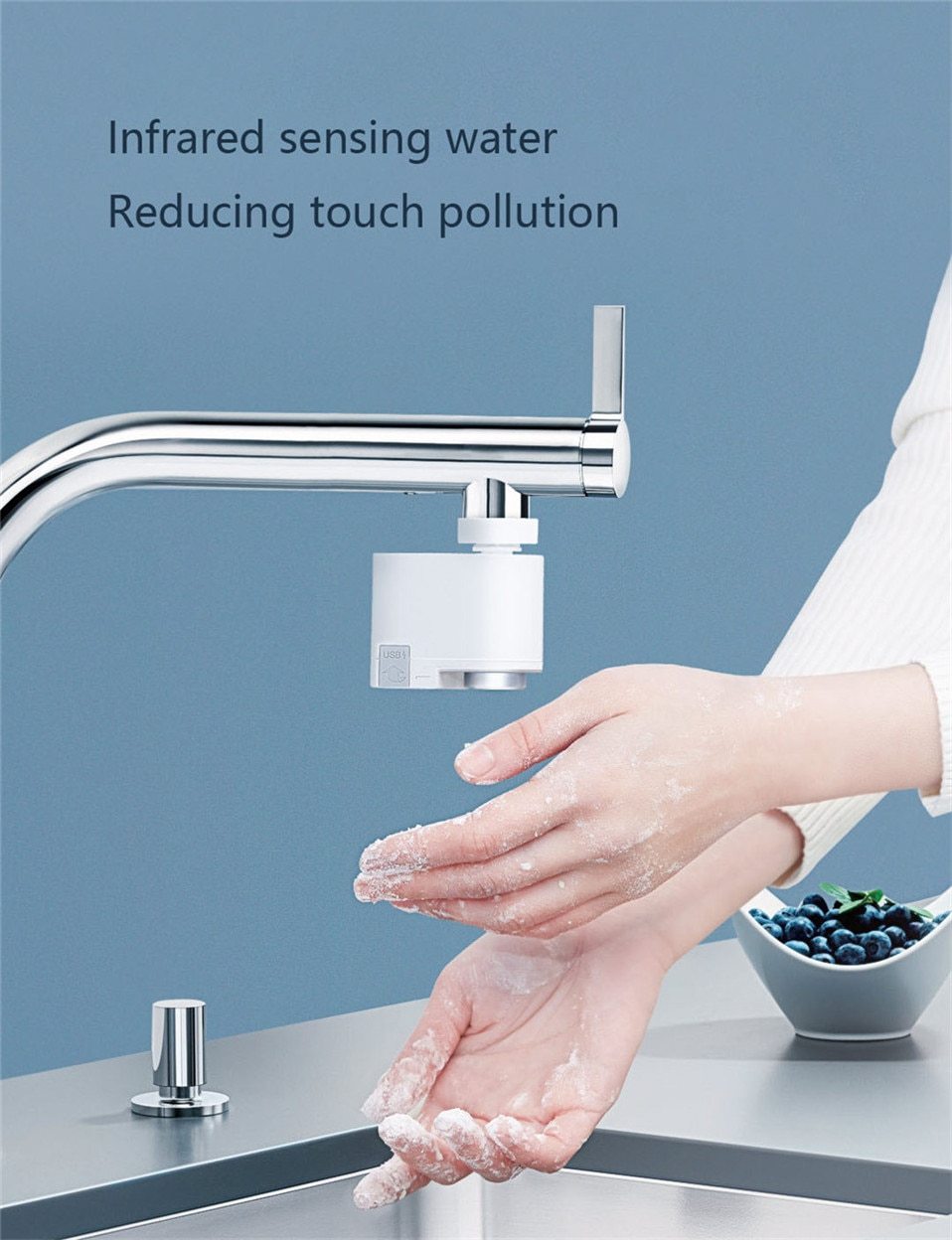 Intelligenter Wasserhahn mit Infrarot-Bewegungssensor