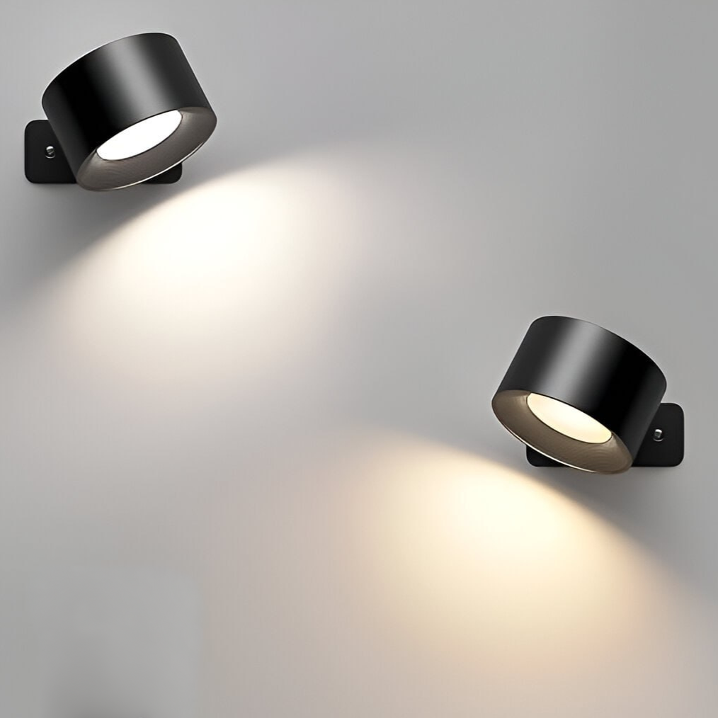 Cordless Rotating Sconce Light USB Rechargeable 3 in Magnetic Mount Touch Dimming Night Light for Bedside Hallway Closet Accent Lighting No | Thomler