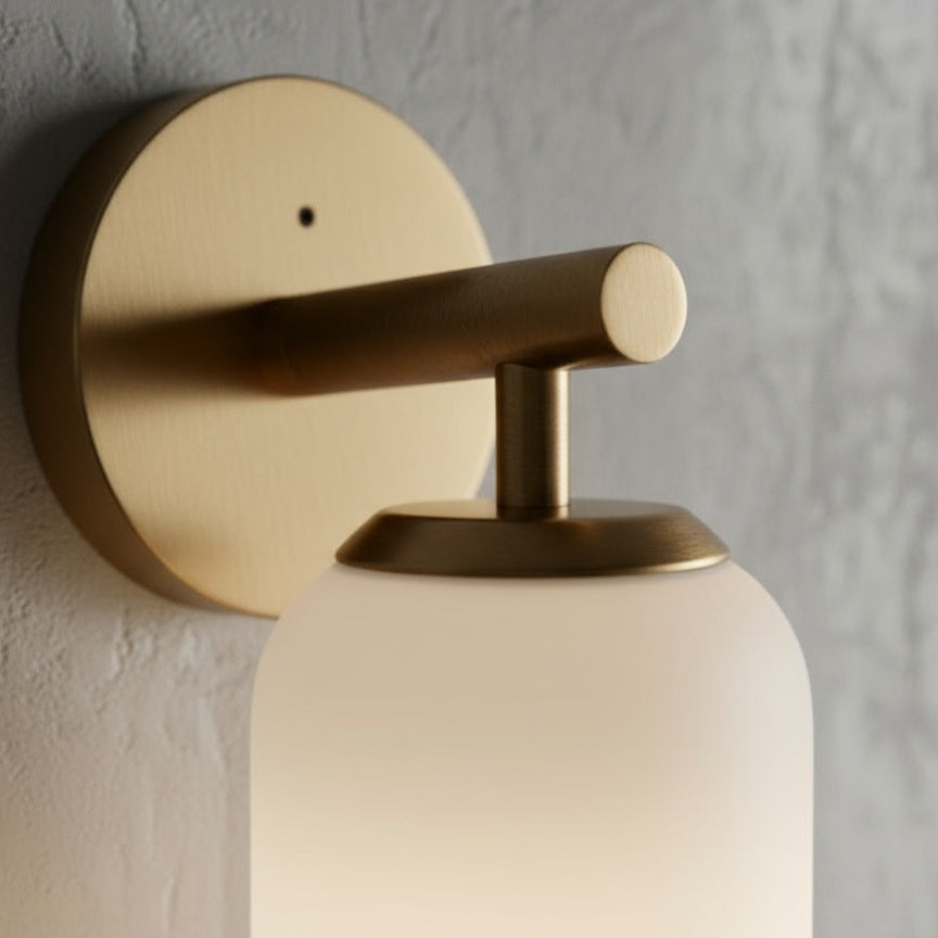 Hedendaagse glazen wandlamp met ledlamp voor slaapkamer, eetkamer, badkamer, hal, keuken, werkkamer | Thomler