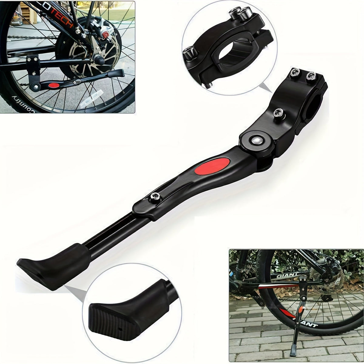 Verstelbare fietsstandaard voor race- en mountainbikes – Stevige aluminium ondersteuningsstandaard met hoogteverstelling voor 24-29 inch wielen