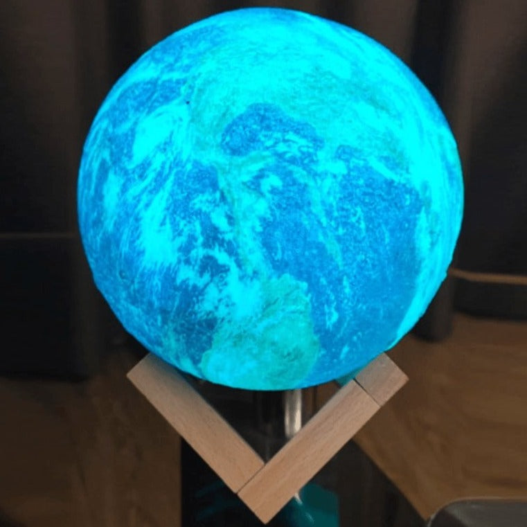 Rechargeable Ambient Night Light 6-Inch Color Changing Globe Lamp Remote Controlled LED Sphere for Bedside Table Desk Living Space Bedroom D | Thomler