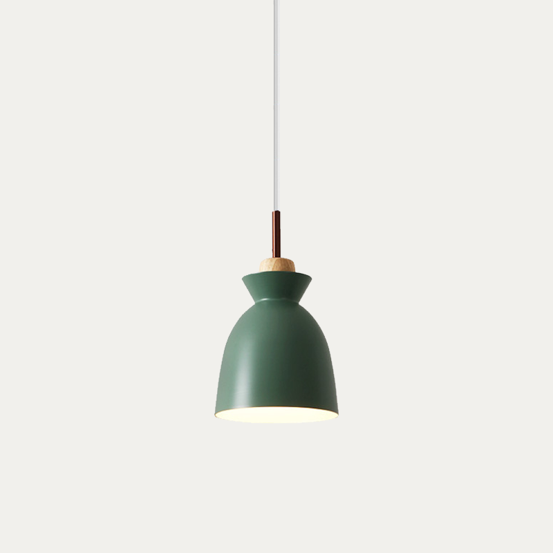 Lámpara colgante de madera de 11 pulgadas con casquillo E27, lámpara de techo nórdica moderna para dormitorio, sala de estar, comedor, isla de cocina, vestíbulo y pasillo | Thomler