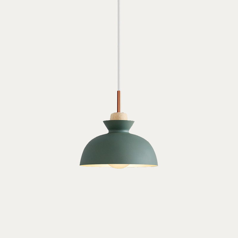 Lámpara colgante de madera de 11 pulgadas con casquillo E27, lámpara de techo nórdica moderna para dormitorio, sala de estar, comedor, isla de cocina, vestíbulo y pasillo | Thomler