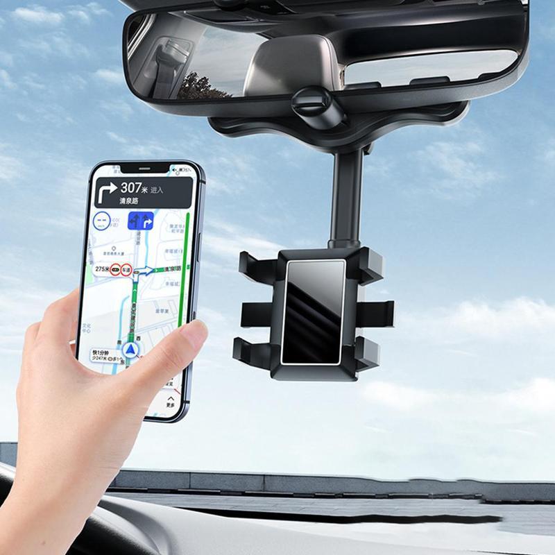 Handyhalterung für den Rückspiegel mit 360°-Drehgelenk für freihändige GPS-Navigation und mehr Sicherheit beim Fahren