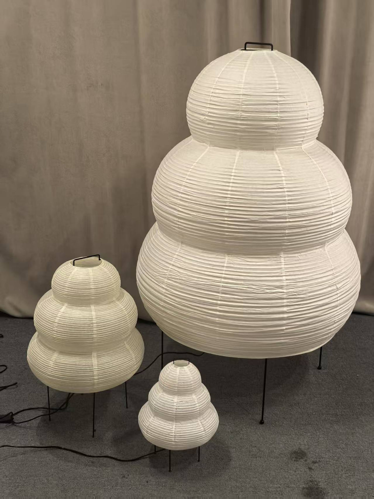 Lámpara de acento con pantalla de papel hecha a mano, 10 pulgadas de ancho, luz nocturna LED de brillo cálido para dormitorio, oficina, escritorio, rincón de lectura, estilo minimalista japonés