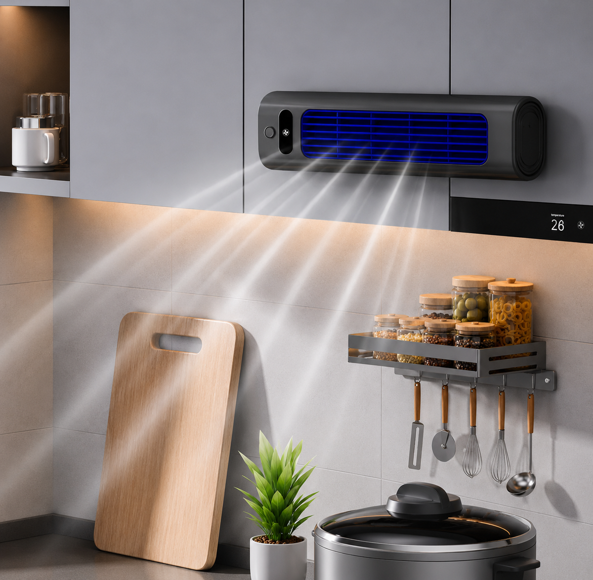 Ventilador enfriador de aire personal recargable con montaje en pared y 12 horas de batería para escritorio, oficina, dormitorio y uso doméstico