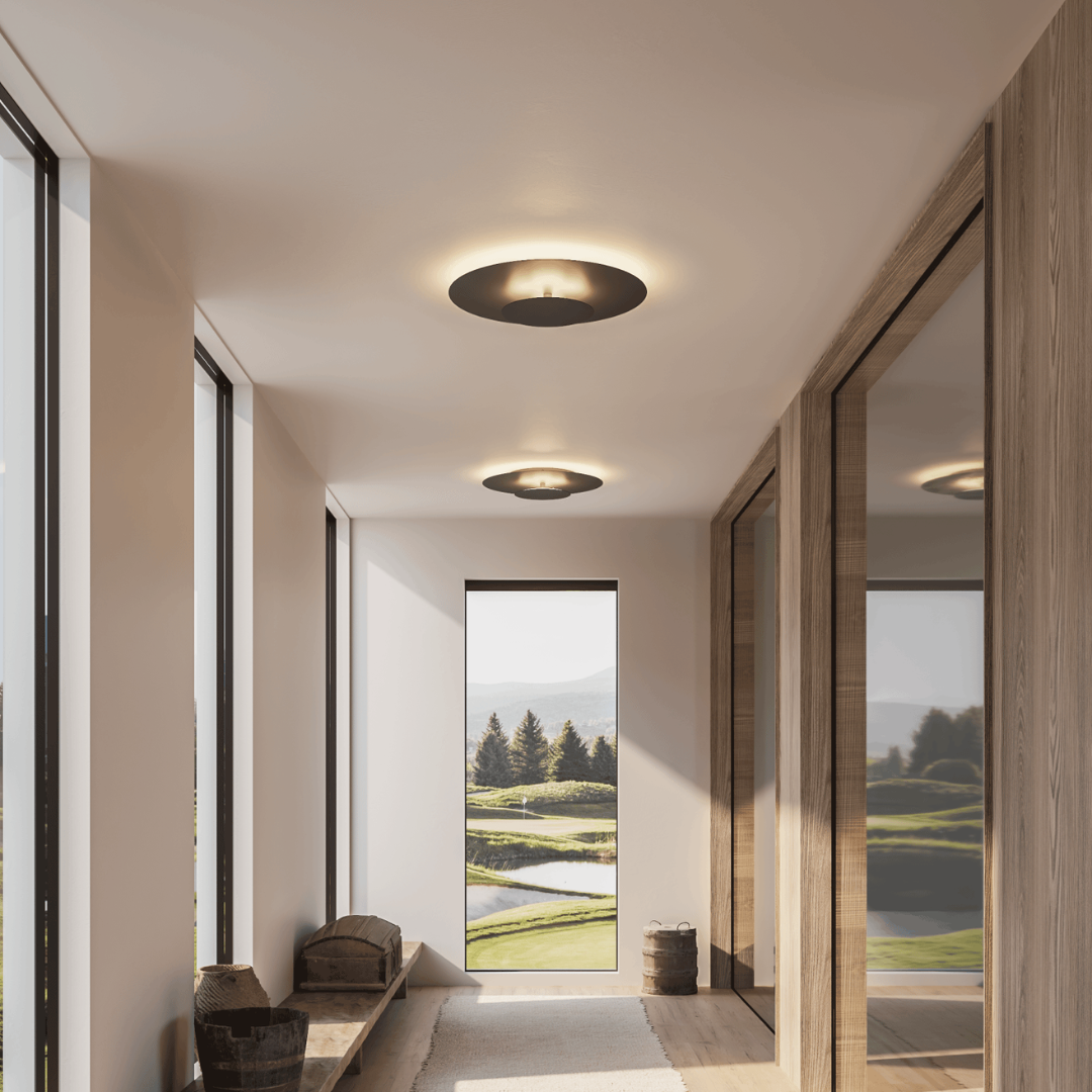 Rundes LED-Deckenpanel mit flacher Aufputzmontage und gleichmäßiger Lichtverteilung