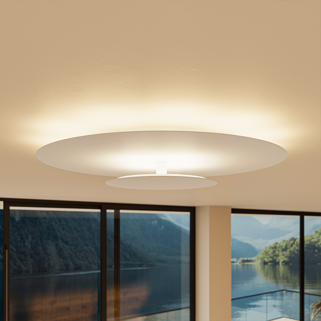 Rundes LED-Deckenpanel mit flacher Aufputzmontage und gleichmäßiger Lichtverteilung